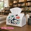 1pc, 2D Flat Printing, Tissue Box Microscope And Microbiology Illustration Patterns Printed Tissue Box, Suitable for Vacation Home Decoration, Kitchen