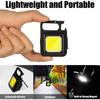 Mini LED Working Light Portable Pocket Flashlight USB Rechargeable Key Light Lantern Camping Outside Hiking COB Lantern