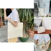 Chic Fresh Daisy Canvas Shoulder Bag For Women Soft And Sweet Cotton Linen Tote Bag