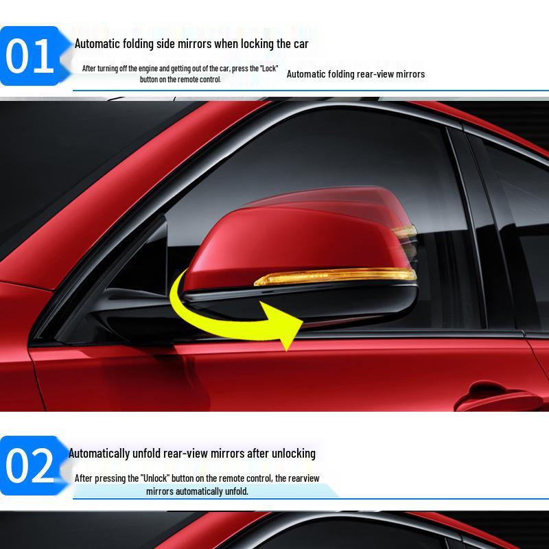 BMW 3 Series GT (2012-13) Electric Folding Rearview Mirror Set for Lock/Unlock Modification