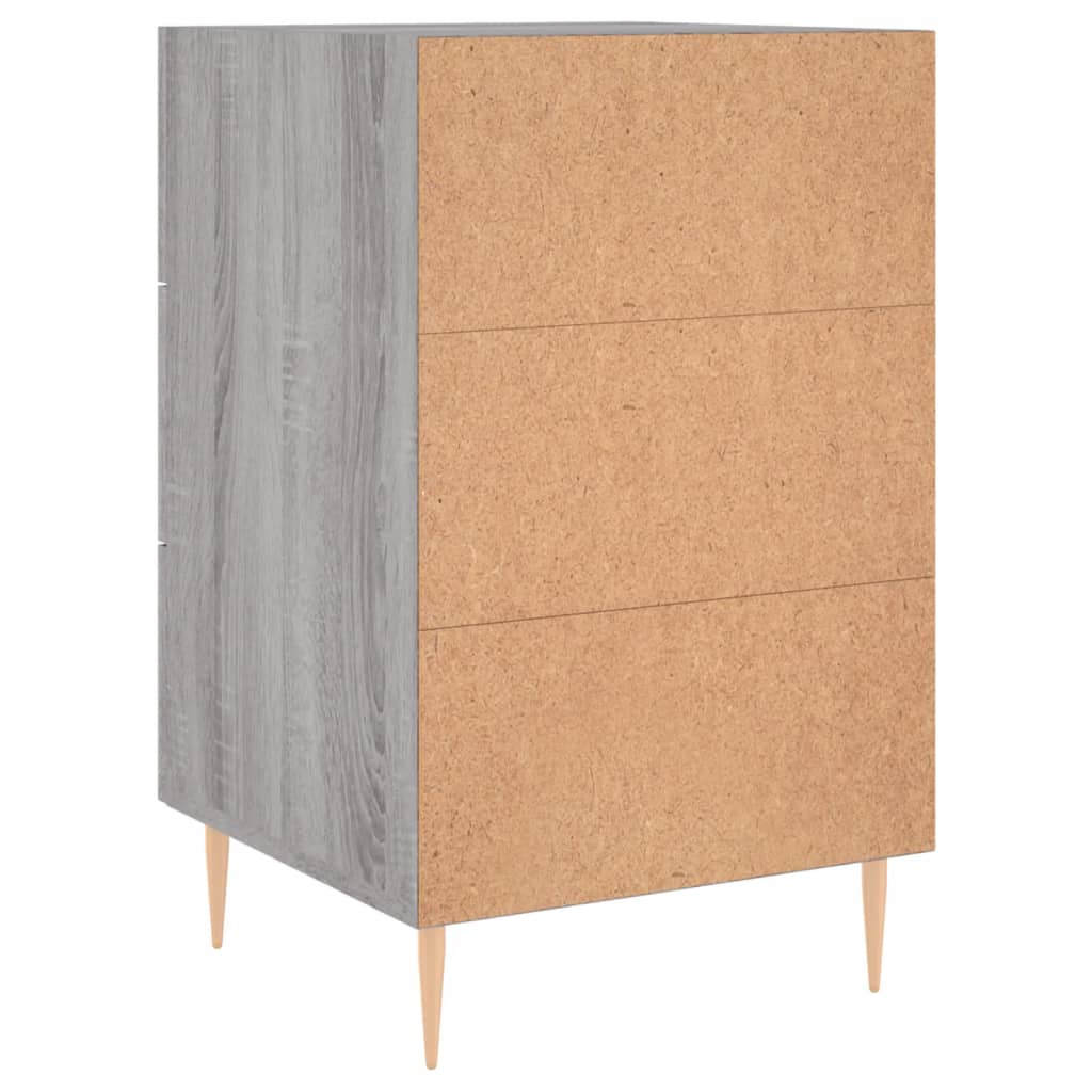 Nightstand Gray Sonoma 40x40x66 cm Particleboard