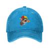 Vintage Silly Cat with Lollipop Meme Baseball Cap Unisex Distressed Cotton Sun Cap Funny Outdoor Activities Adjustable Fit Hats