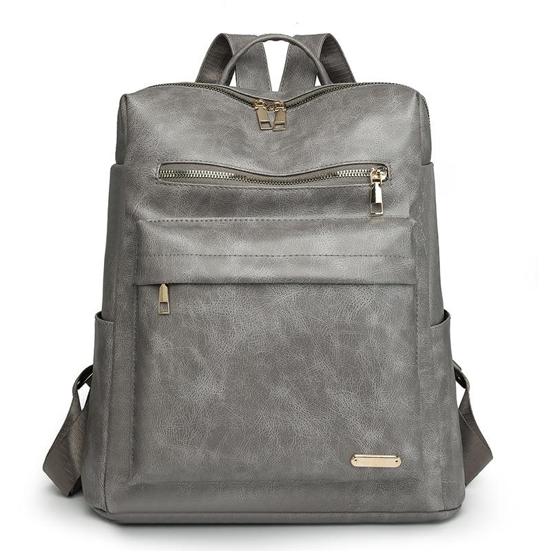 Fashion PU Backpack for Women Large Capacity Fashionable Simple Commuting Women Travel Backpack