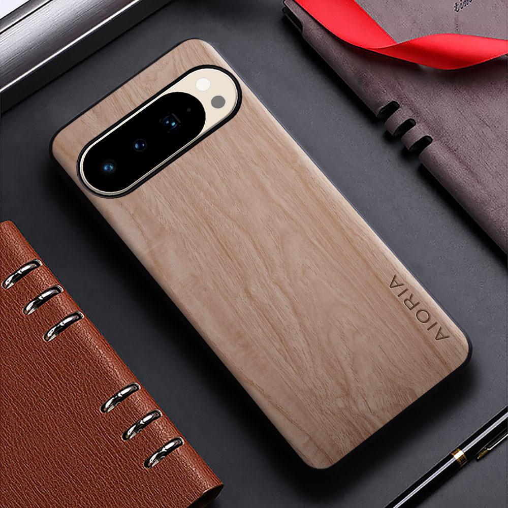 Bamboo Wood Pattern Leather Case for Google Pixel 10 9 8 7 6 5 Pro 9A 8A 7A 6A 5A 4A Funda Unique Cover for Pixel 10 Pro Xl Case
