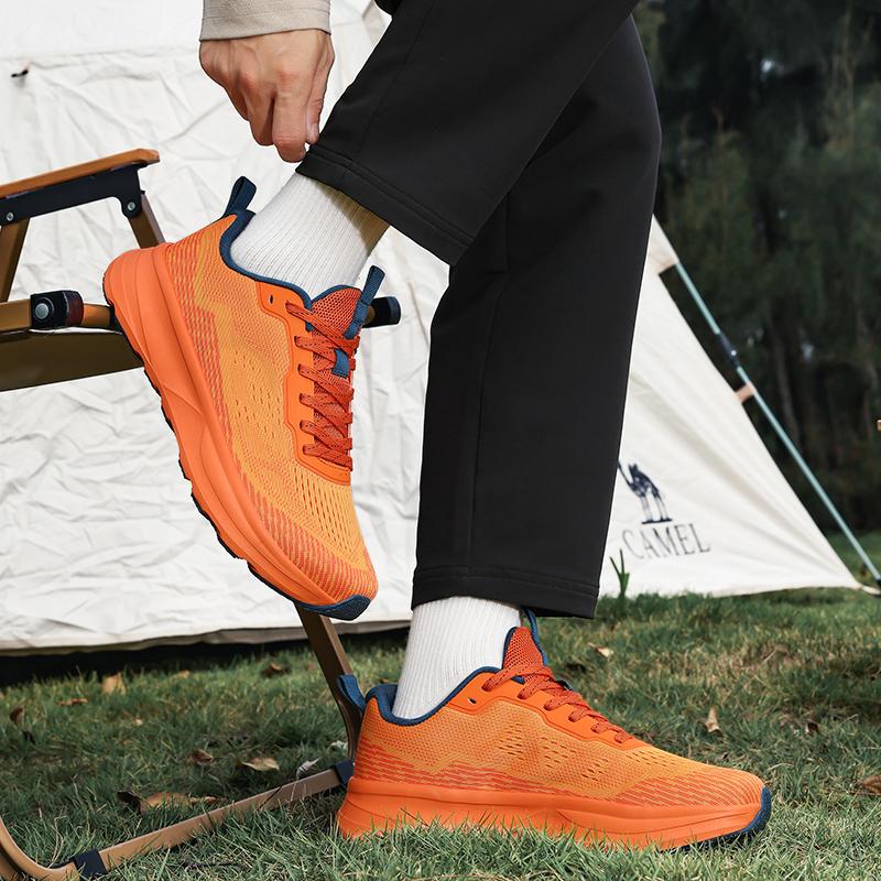 TUINANLE Barefoot Shoes Men Wide Toe Box Textiles Lined Ankle Sneakers Artificial Breathable Lace Up Running Shoes