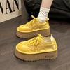 Versatile casual thick-soled height-increasing muffin shoes for women's 2025 spring and summer new Korean version of height-increasing and thin lace-u