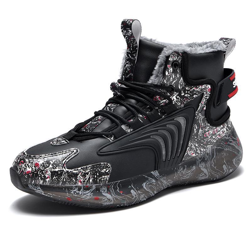 Men's Winter High-Top Basketball & Running Shoes with Popcorn Cushioning