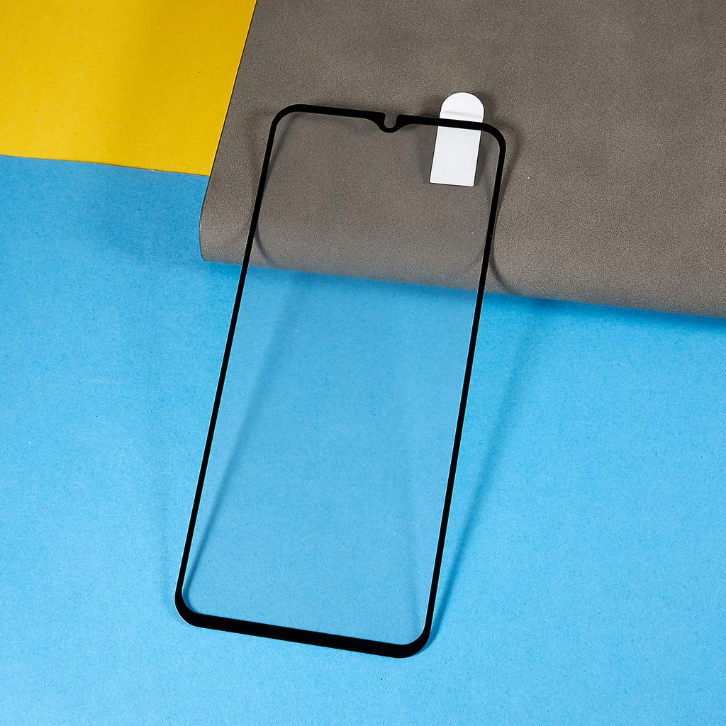 For Samsung Galaxy A14 5G/A14 4G Silk Printing Tempered Glass Screen Protector Full Glue Black Edge Anti-explosion Full Screen Film