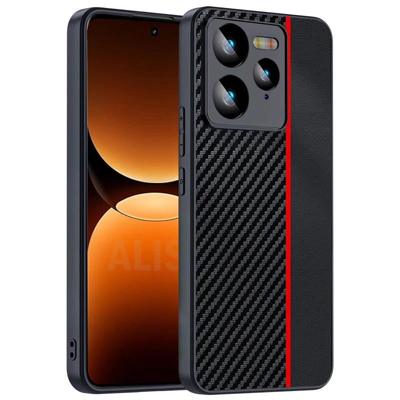 Shockproof Cover for Realme GT 7 Pro / GT 7 Case Luxury Fiber Texture PU-Leather Protection Phone Funda for Realme GT7 Pro Capa