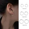 S925 Sterlingsilber Minimalistische Creolen für Damen – Hochwertiges Mini-Silber-Ohrklemmen-Design
