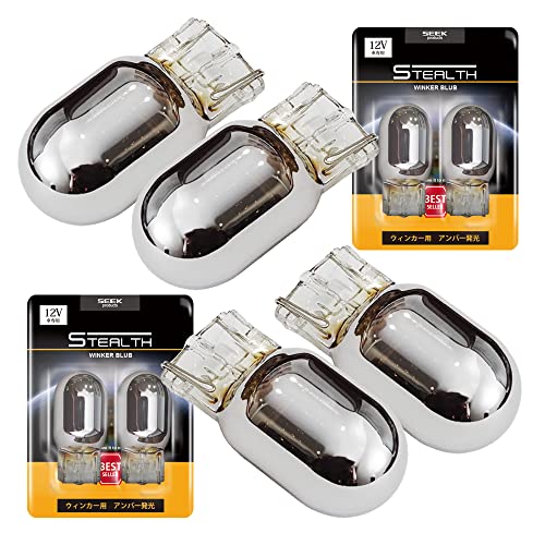 

SEEK products T20 / T20 Stealth turn signal bulb Chrome bulb Stealth bulb Turn signal Halogen bulb (T20 Pinch difference (4 pieces) Front and rea