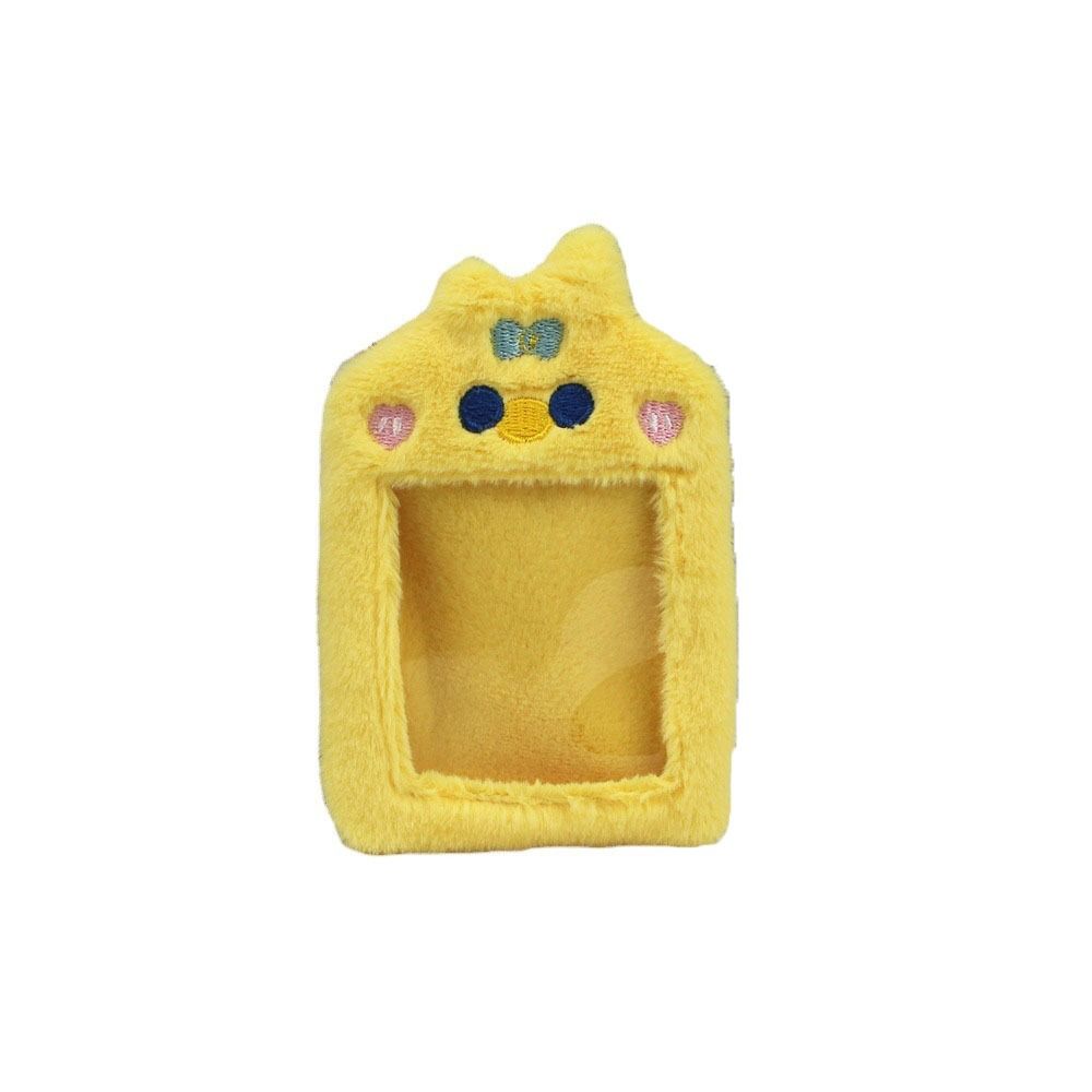 

with Keychain Cartoon Photocard Holder Bag Pendant Bus Card Holder Fluffy Plush Card Bag Student жёлтый