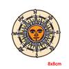 Sun Moon Embroidery Patch Iron On Patches For Clothing Sticker Cartoon Mushroom Applique Patches On Clothes Fusible/Sewing Badge
