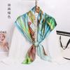 Hot Design 110*110cm 100% Silk Big Square Silk Scarves Fashion Floral Printed Shawl Sale Women Genuine Natural Silk Scarf Shawl