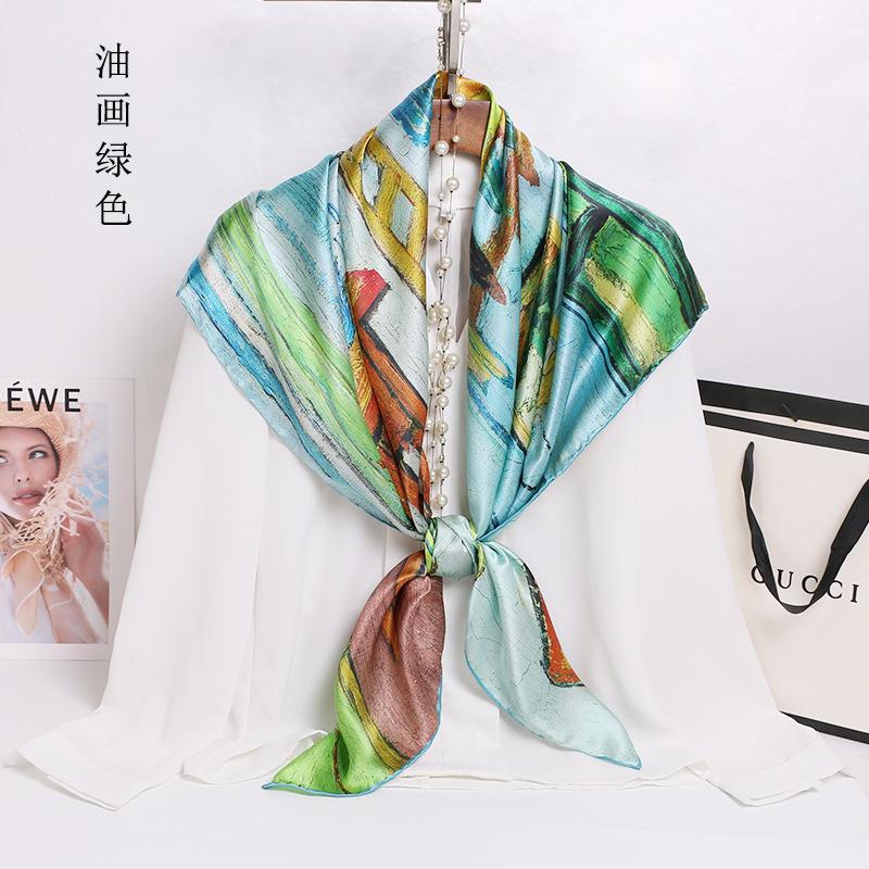 Hot Design 110*110cm 100% Silk Big Square Silk Scarves Fashion Floral Printed Shawl Sale Women Genuine Natural Silk Scarf Shawl