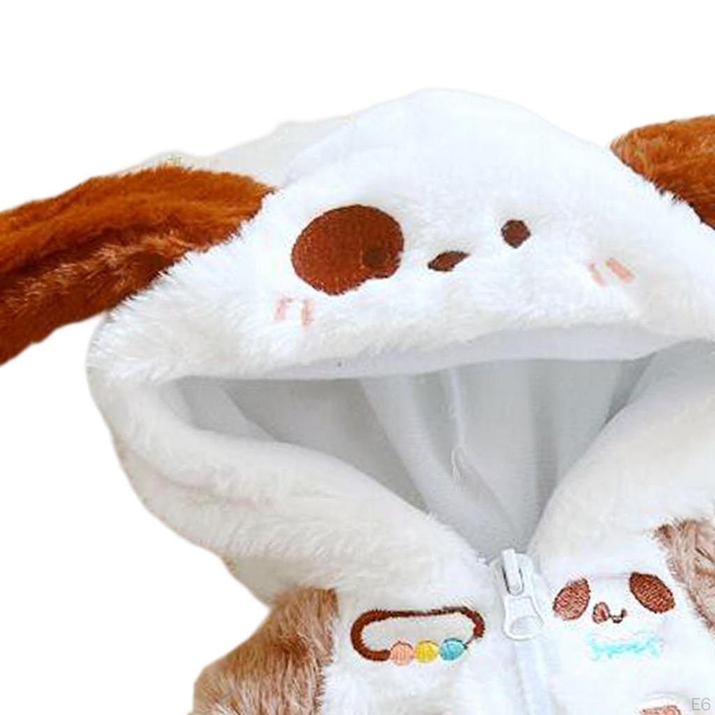 20cm /7.8" Lalka Pluszowe Ubrania, Zestaw Płaszcz na Zamek Błyskawiczny Spodnie, Ręcznie Robione, Przebierz się na Ubrania