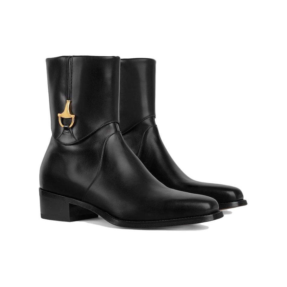 Gucci Ankle Boots Men's Black 750320 AFE00 1000