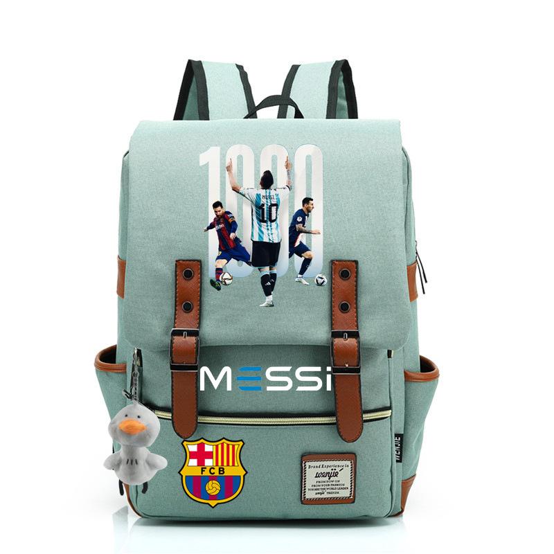 2023 neuer Schulranzen Lionel Messi Koreanischer Oxford-Stoff Rucksack Nylon, Reisetasche Damen Outdoor Rücken