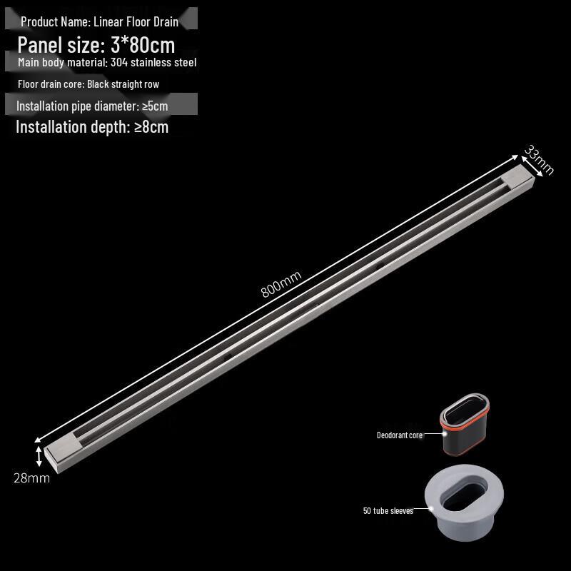 CHENDU Narrow Linear Side Drain Floor Drain