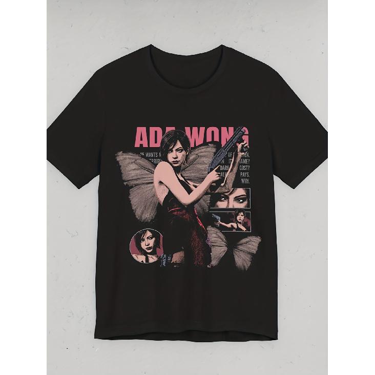 Butterfly Ada Unisex T-Shirt 2026 New Design - Graphic Tee with "Ada Would Rather Be Flying" Slogan & Female Art, Casual Round Neck Regular Fit Shirt