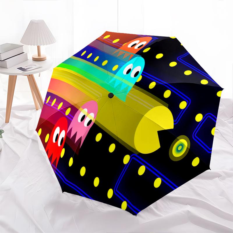 1PC Game theme Umbrella Portable Folding Umbrella Iron Frame Hole Bone Structure Outdoor Home Umbrella A9