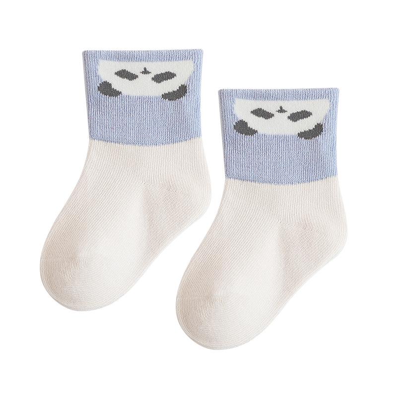 2025 Autumn Newborn Cartoon Mid-Calf Cotton Socks - Versatile Ribbed Infant Socks