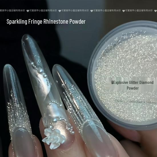 French Tassel Rhinestone Galaxy Sparkle Powder - Beautiful Nail Art Decoration
