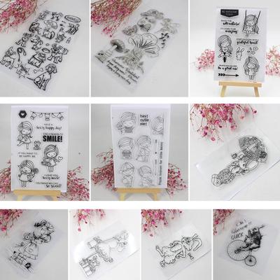 Knitting and Sewing Silicone Rubber Stamp Cling Diary Scrapbooking Card HI