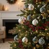 9Pcs Snowflake Painted Christmas Ball Ornaments Snowflake Christmas Ball  Home Party Decor