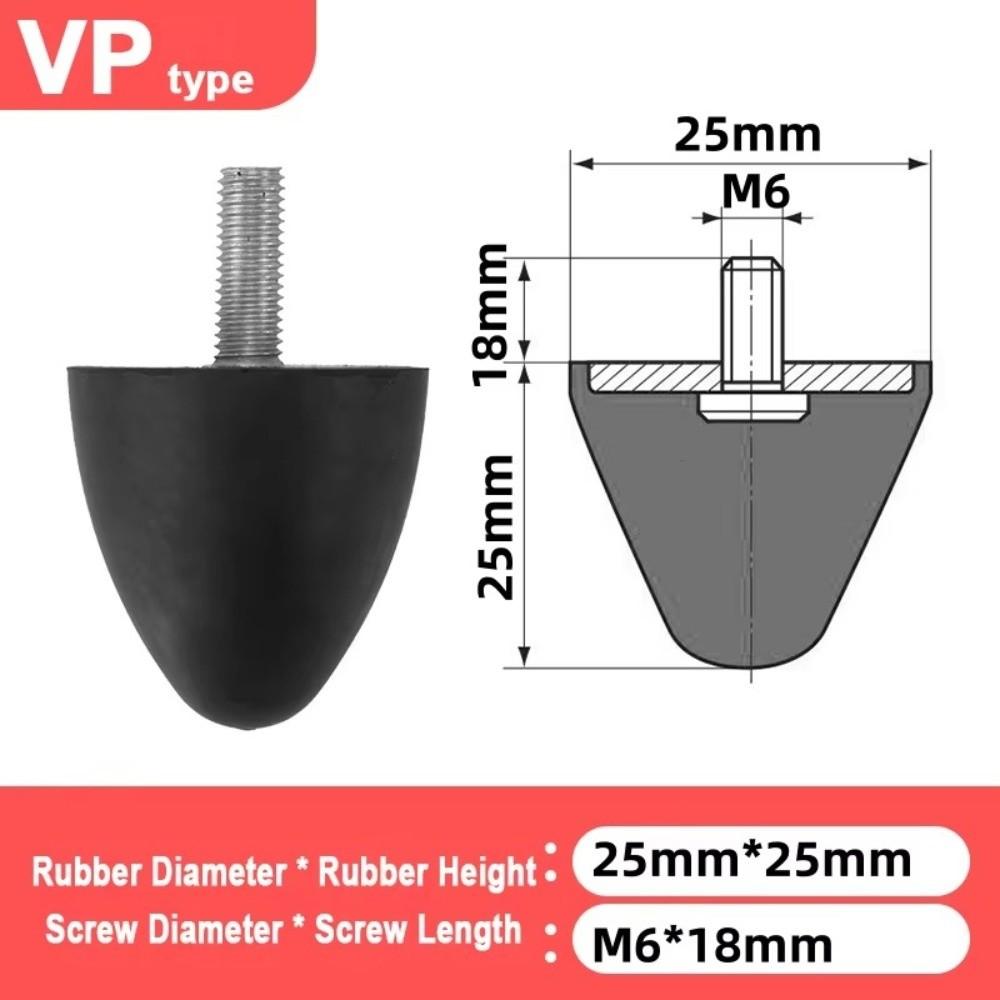 Male Female Thread Vibration Isolation Base M6 M8 M10 M12 Shock Absorbing Pads  Silent Operation