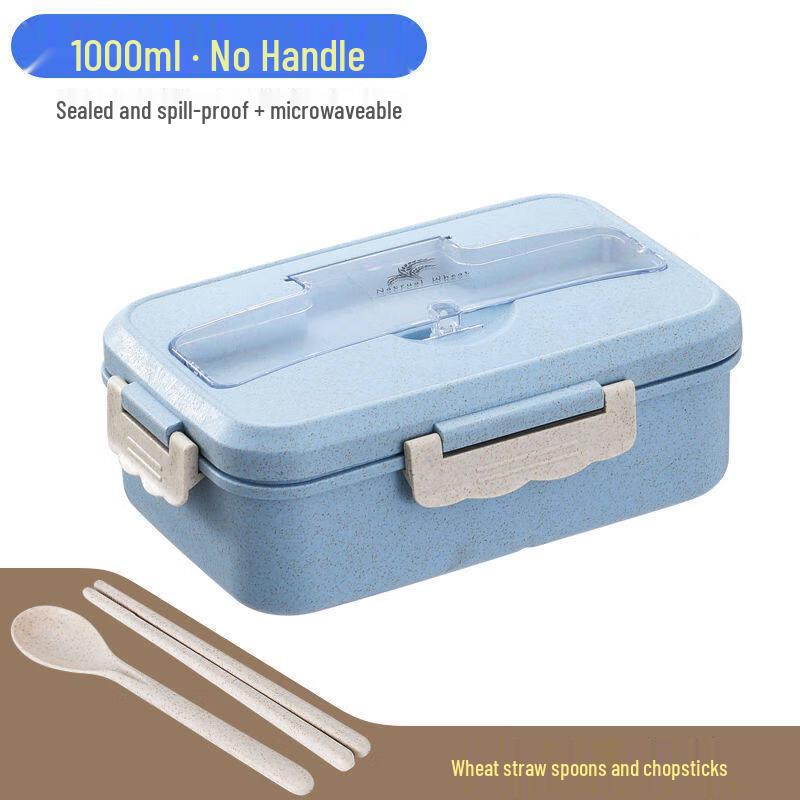ZISIZ Wheat Straw Divided Insulated Lunch Box