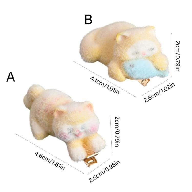 Nonslip Hair Clip For Sports Dance Cute Cats Design Barrettes Strong Hold Comfortable Hairpiece Cartoon Accessory