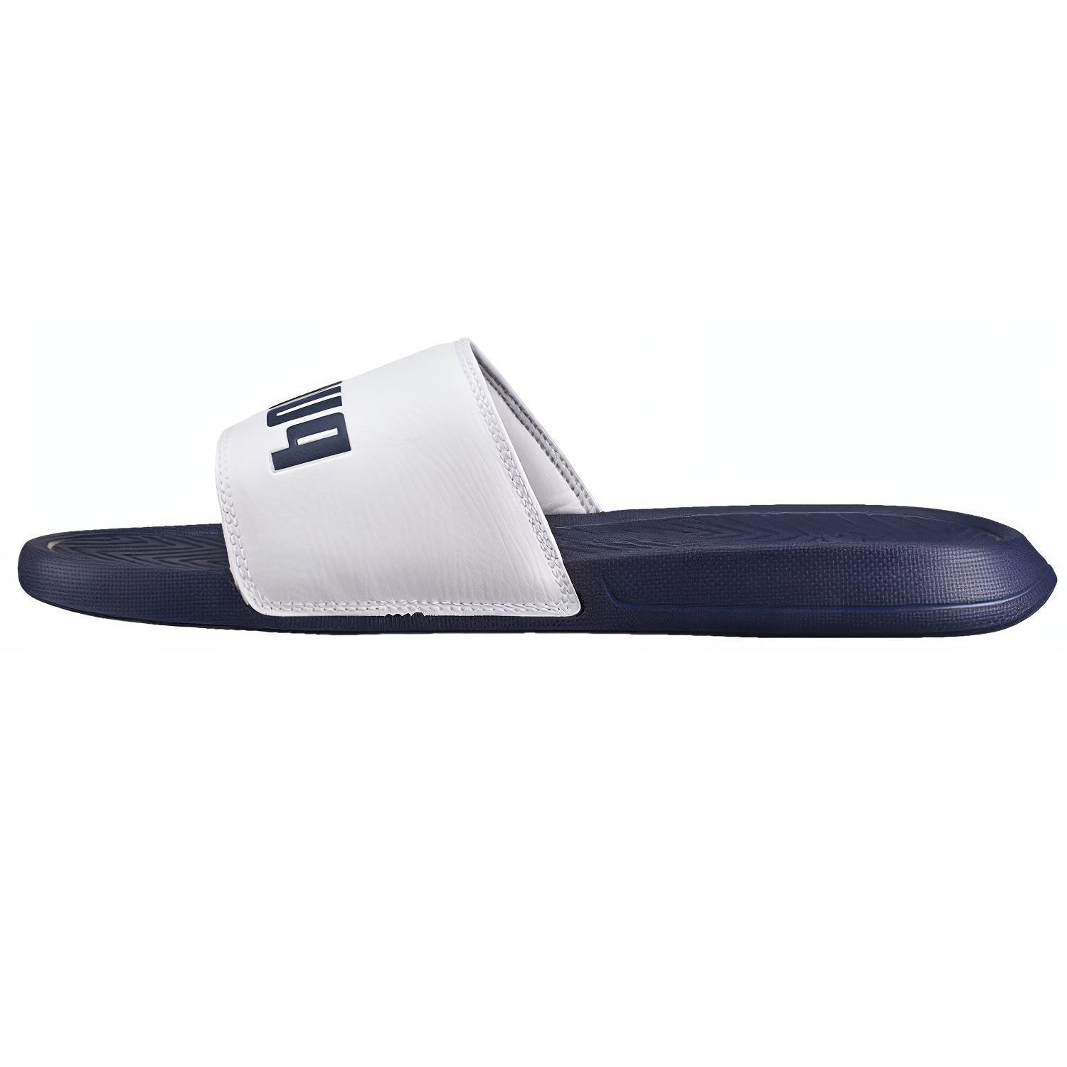 Puma Popcat Shower Shoes Comfortable Versatile Slide Sandals Unisex Footwear White Blue 360265-02 35.5