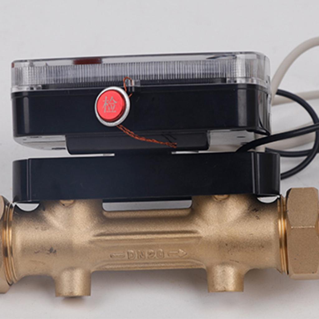 Upgrades Ultrasonic Heat Meter Brass Flow Meter with LCD Display Heat Measurement Device for Home Heating Systems