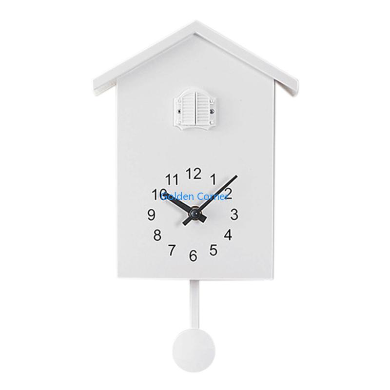E15D Cuckoo Wall Clock Birds Sounds Pendulum Clock Desktop Cabinet Clocks Watch Gift