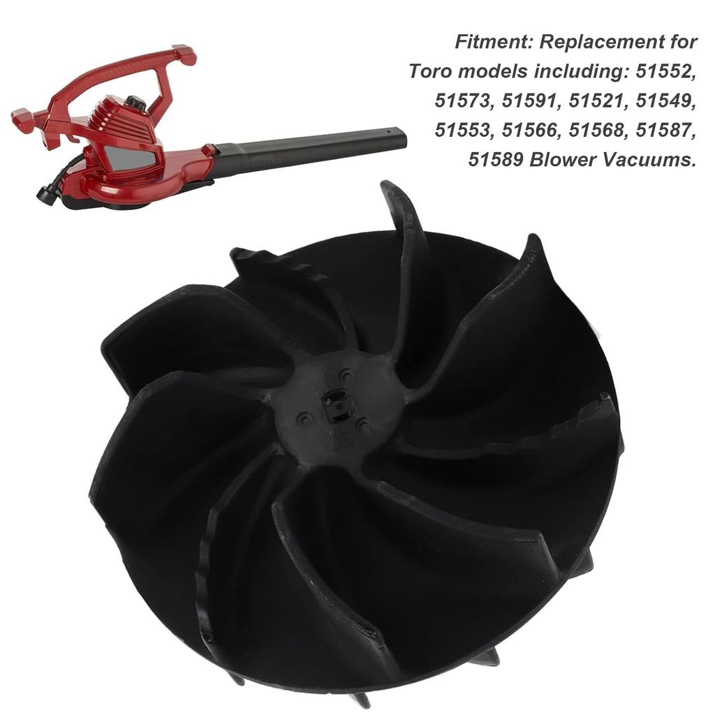 Electric Super Blower Vac Impeller Fan 108‑8966 Leaf Blower Vacuum Impeller Metal for 51552 51573 51591 51521 51549 51553 51566 51568 51587 51589