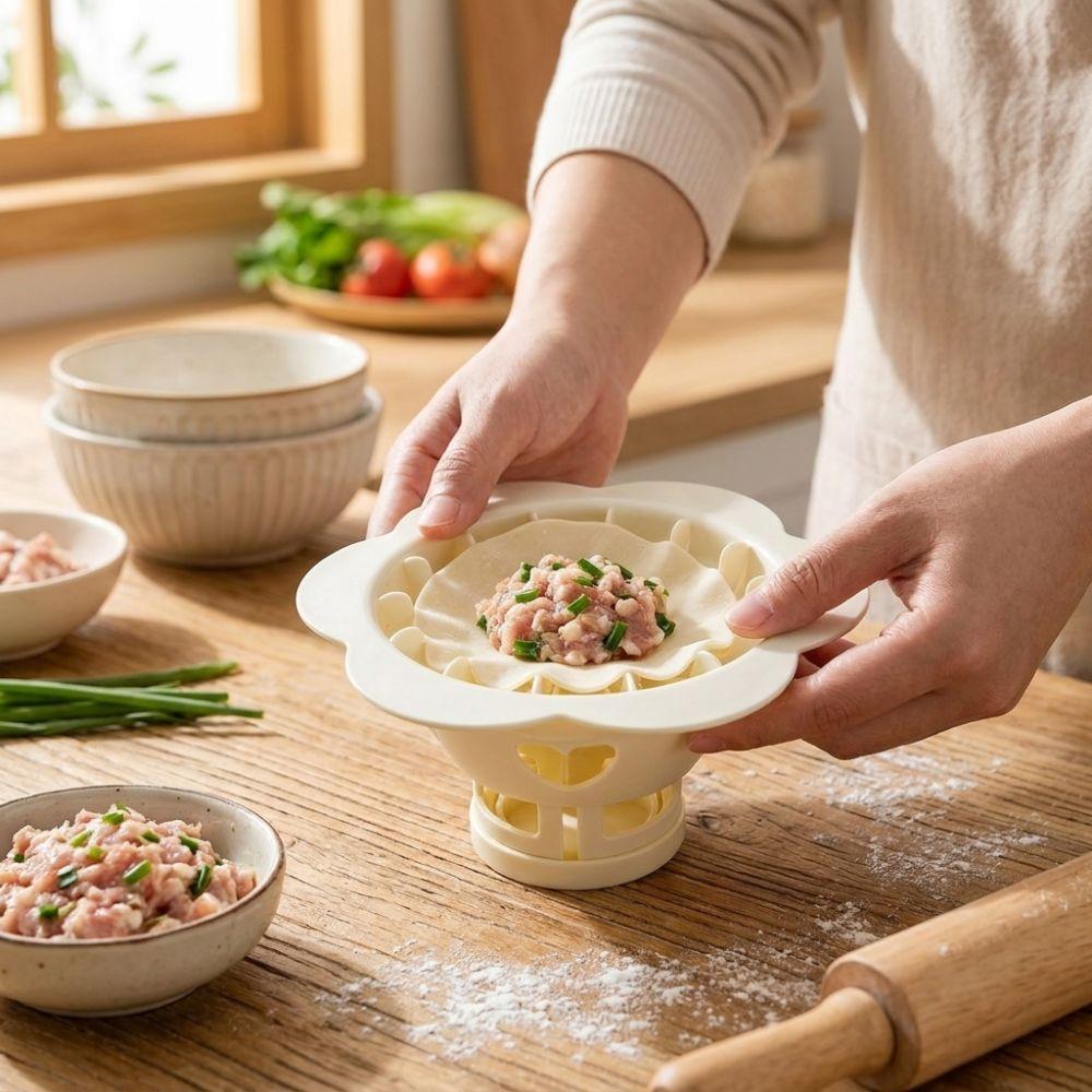 Non-stick Flower Dumpling Mold Plastic Dumpling Machine Steamed Bun Mold  Home Kitchen Pastry