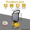 4-Inch Handheld LED Work Light - Red Base for Auto Repair, Camping, and Fishing