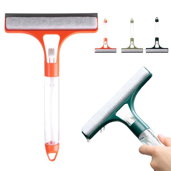Stěrka na okna s vestavěnou rozprašovací lahví Ergonomický design Bezešvé čištění Sprejová stěrka Víceúčelový nástroj 3 v 1