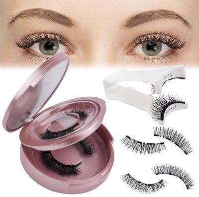 Cross-border Europe & America Magnetic False Eyelashes Set: 3D Glue-Free, Three/Four-Magnet, New Hot-Selling Style