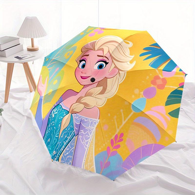 Elsa, Frozen Automatic Opening and Closing Umbrella, Compact Travel Umbrella, Lightweight and Portable, Suitable for Beach Commuting Busines