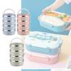 Steel Stainless Bento Container Large Capacity Adults Gifting Supplies Kitchen