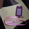 Cartoon ID Card Holder PU Leather Work Card Case Cute Badge Holder  Work