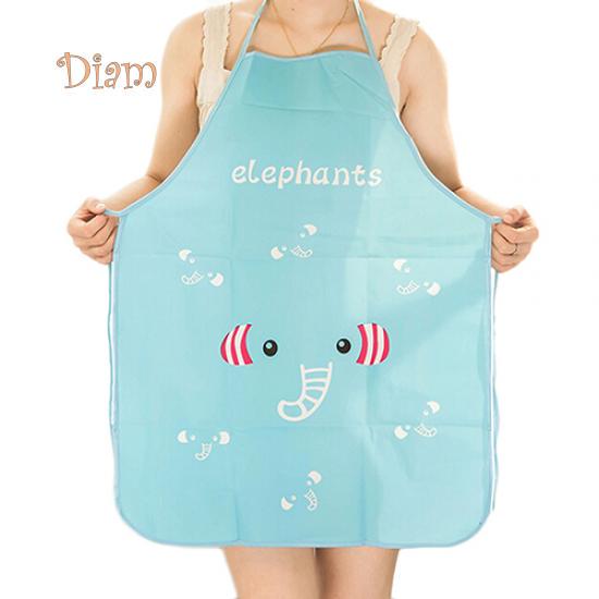 BH Women Cute Cartoon Waterproof Apron Kitchen Restaurant Cooking Bib Aprons Accessories