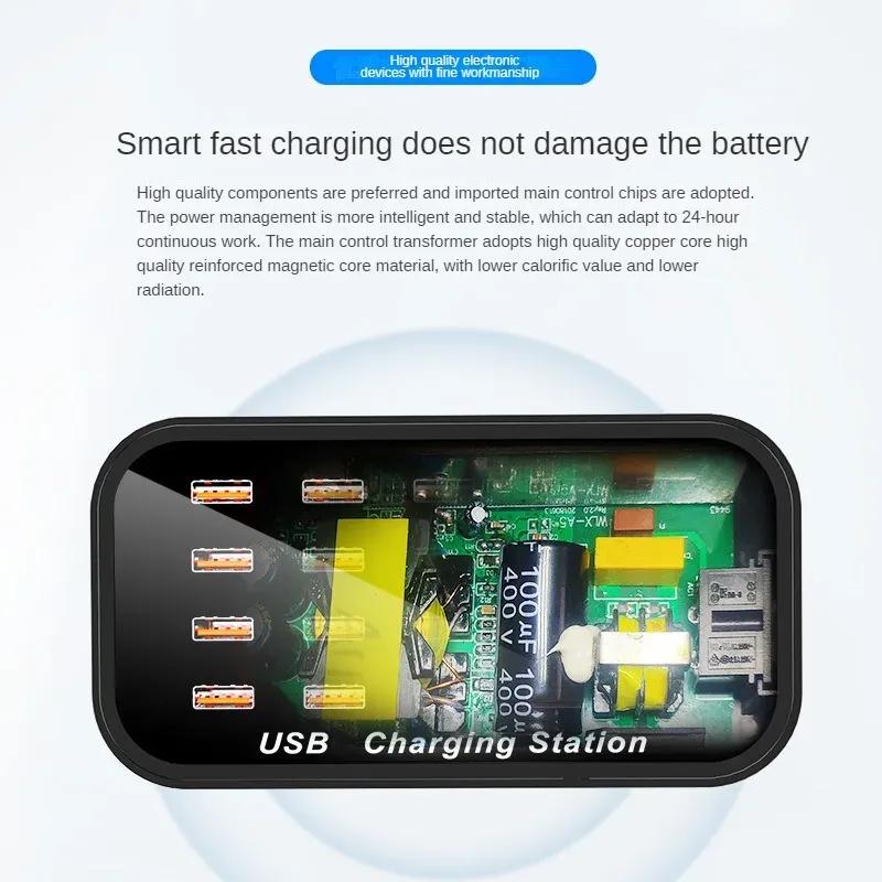 100W 20A 15/20 Ports USB Charging Station Fast Phone Charge HUB Charger Stand Desktop Chargers for iPhone/Samsung/Xiaomi