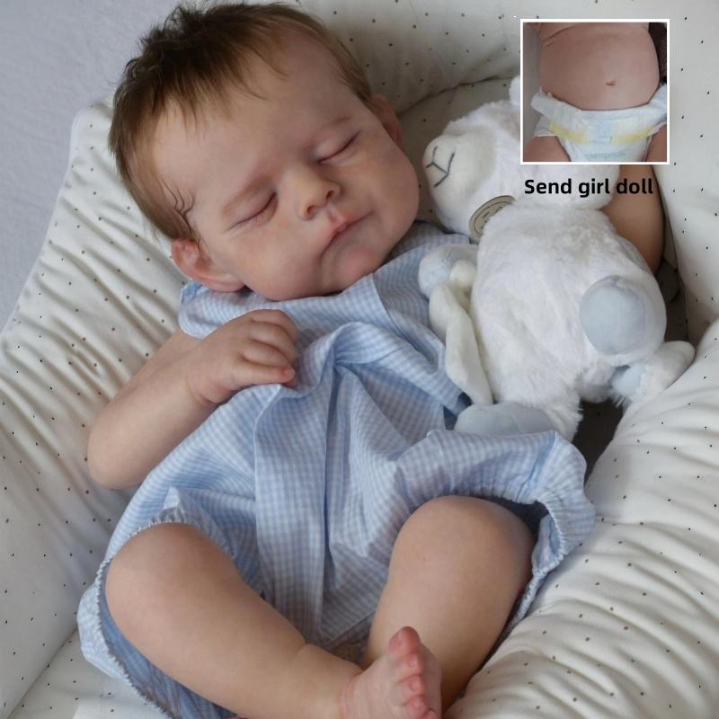 

50 см Куклы Реборн Реалистичные Мягкие На ощупь Тканевое Тело Полный Винил Опционально Куклы Новорожденных Прошитые Волосы Милая Нежная Кукла-Симуляция Детские Обучающие Игрушки girl doll