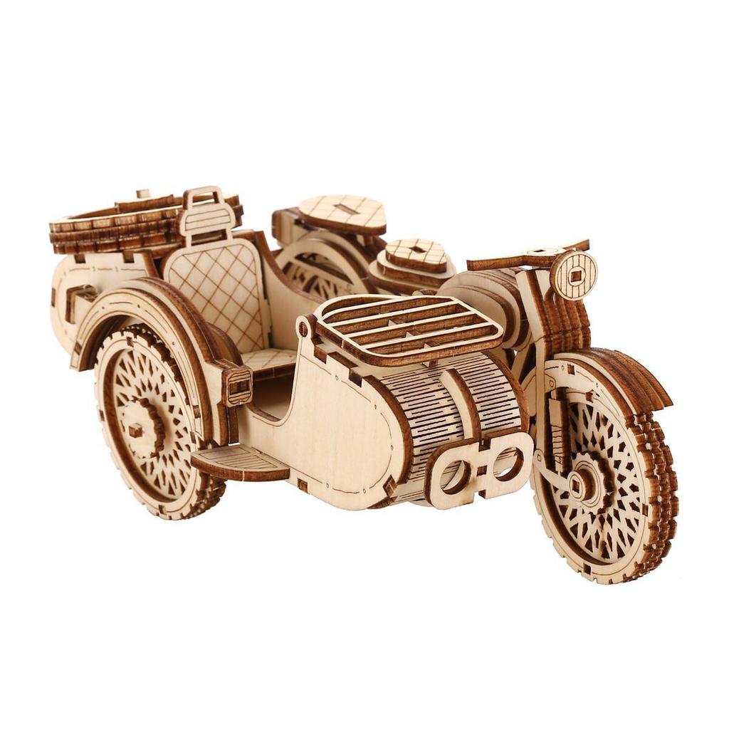 Tricycle 3D Wooden Puzzle Scale Model DIY Model Kit Home Decoration Mechanical Model Kit Building Toy Vehicle Toys Models