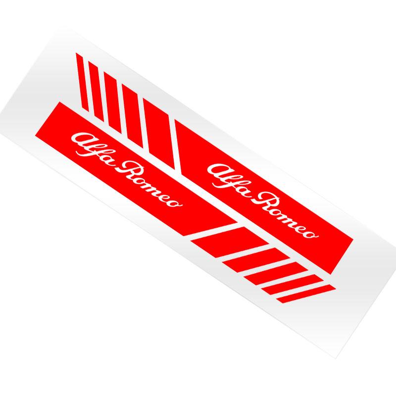 2Pcs Car Stripe Stickers Rearview Mirror Reflective Decals Decoration For Alfa Romeo 147 159 156 Giulietta Giulia Mito Spider Alpha Nheadrest