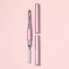 Yousheng Universal Nail Art Pen Easy Use Stainless Steel Dual Ended 2 in 1 Gel Nail Brush for Home