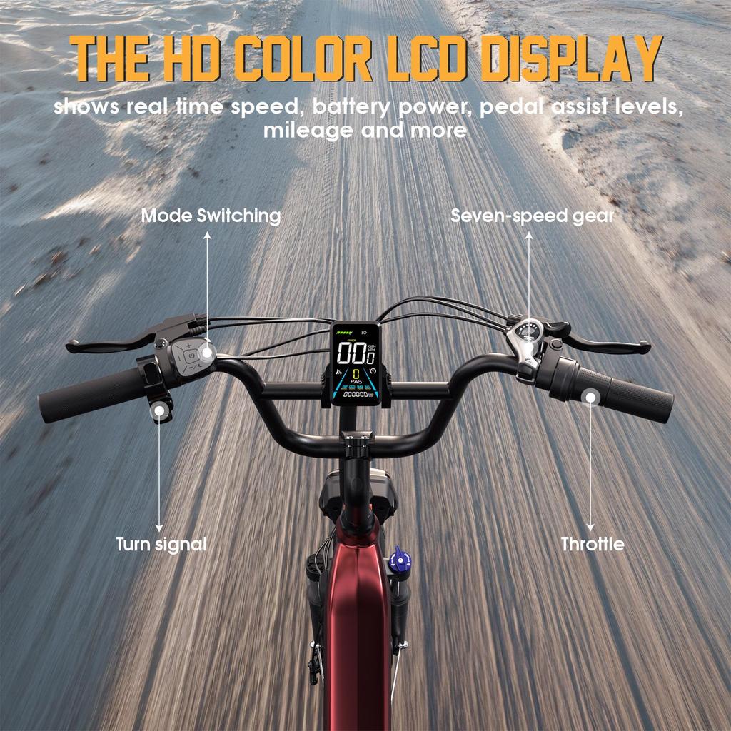 TIFGALDP XC20 Elektrické kolo pro dospělé 500W Motor E-Bike 48V20AH 20palcové pneumatiky Městské dojíždění Elektrické kolo dojezd 45-90 km